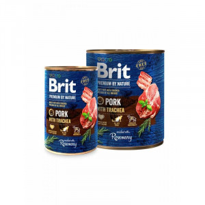 BRIT PREMIUM BY NATURE PORK TRACHEA konservi suņiem Cūkgaļa, traheja 800g